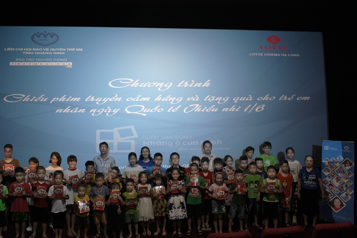 120 trẻ em tham gia chương trình Chiếu phim truyền cảm hứng nhân ngày Quốc tế thiếu nhi 1/6